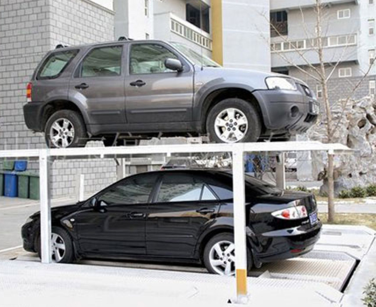 立体停车库地坑式简易升降两层立体停车设备